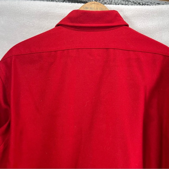 Vintage Pendleton Shirt Mens Med Red Button Up Loop Collar Pure Wool *Sm Flaws* - Picture 10 of 13